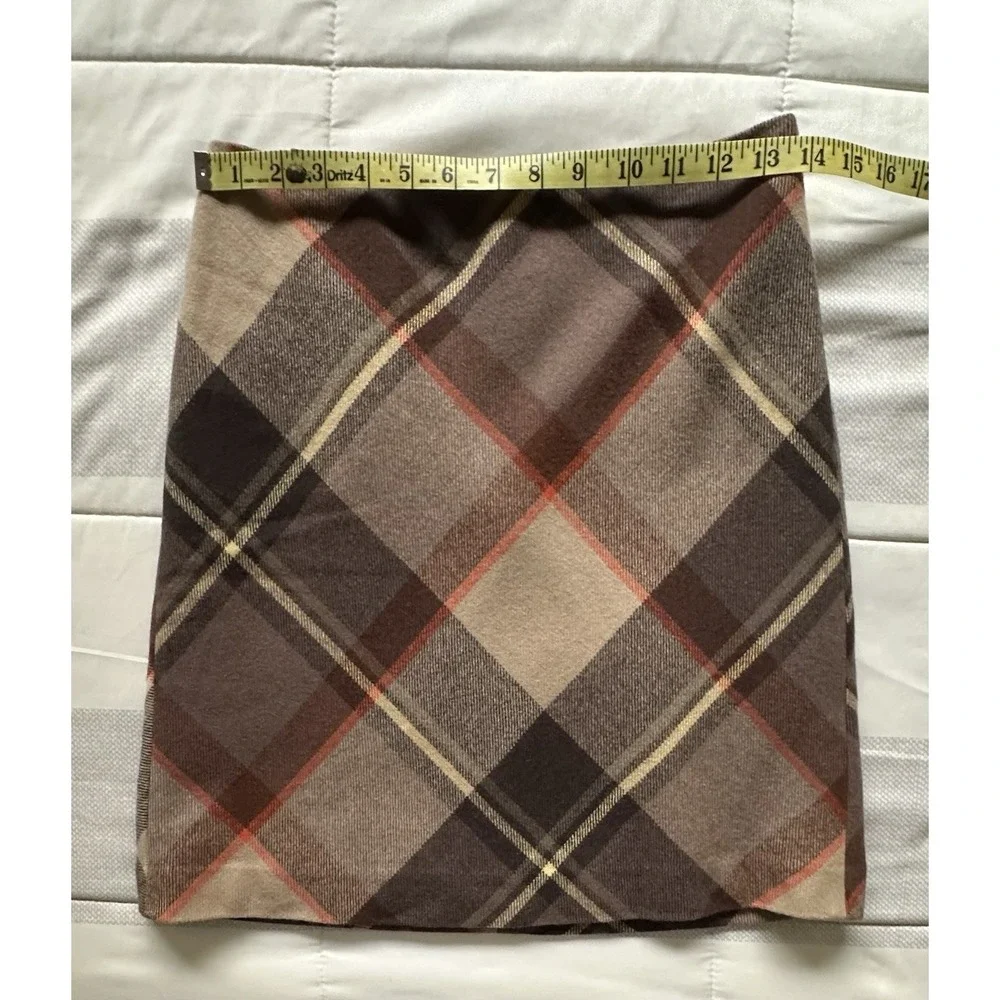 Talbots Skirt Womens 2 Petite Plaid Wool‎ Blend Lined Career Work Office READ